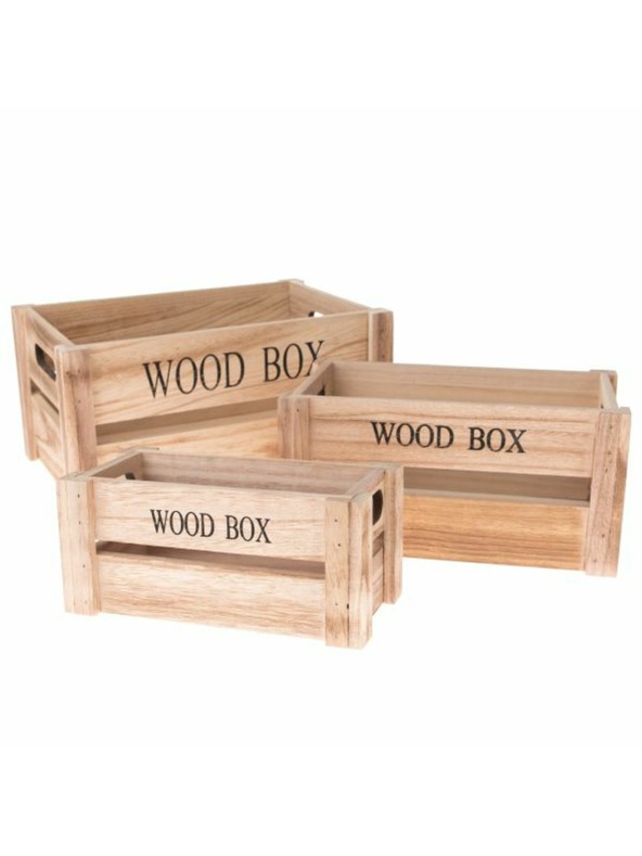 Casa de Engel Dřevěná přepravka - sada 3ks, 0/12