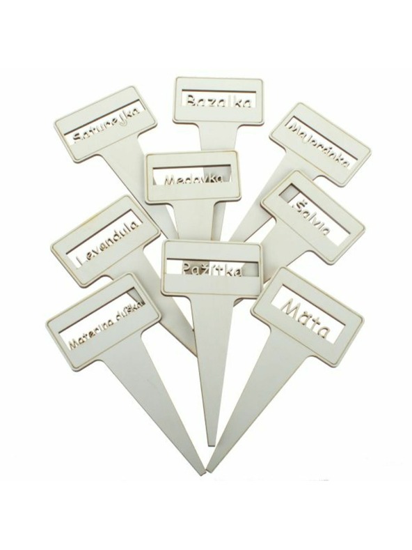 Casa de Engel Dřevěné zápichy - bylinky (SK), sada 9ks, 0/25