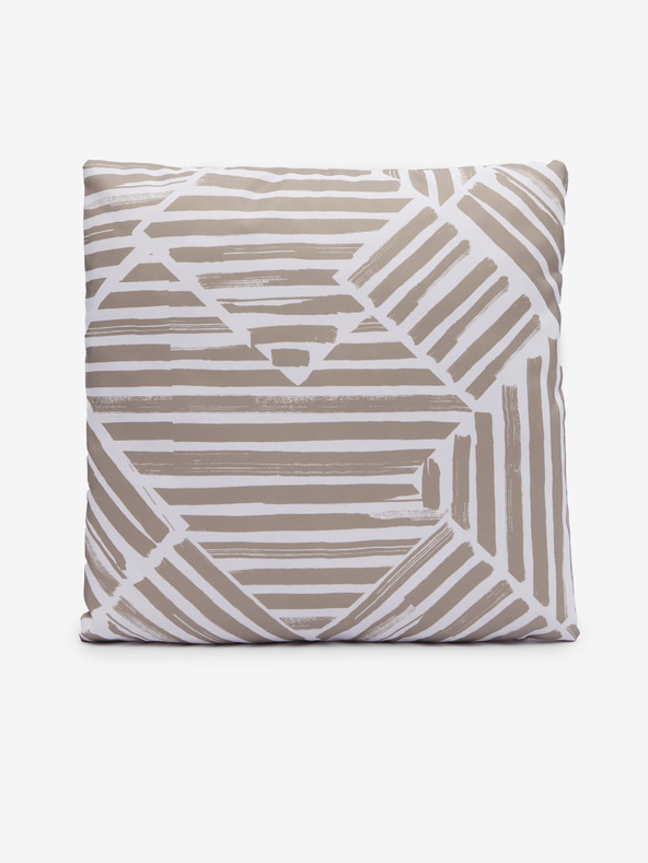 Kaemingk Bílo-hnědý venkovní polštář Kaemingk