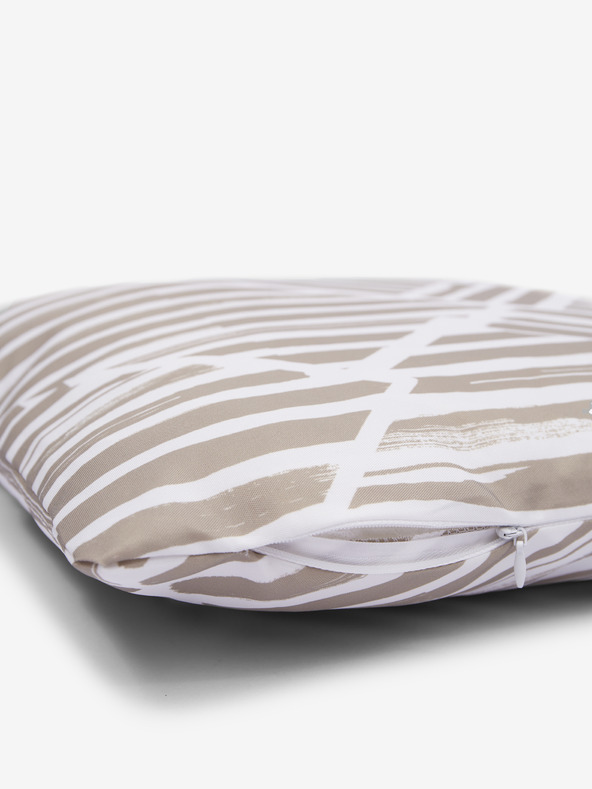 Kaemingk Bílo-hnědý venkovní polštář Kaemingk