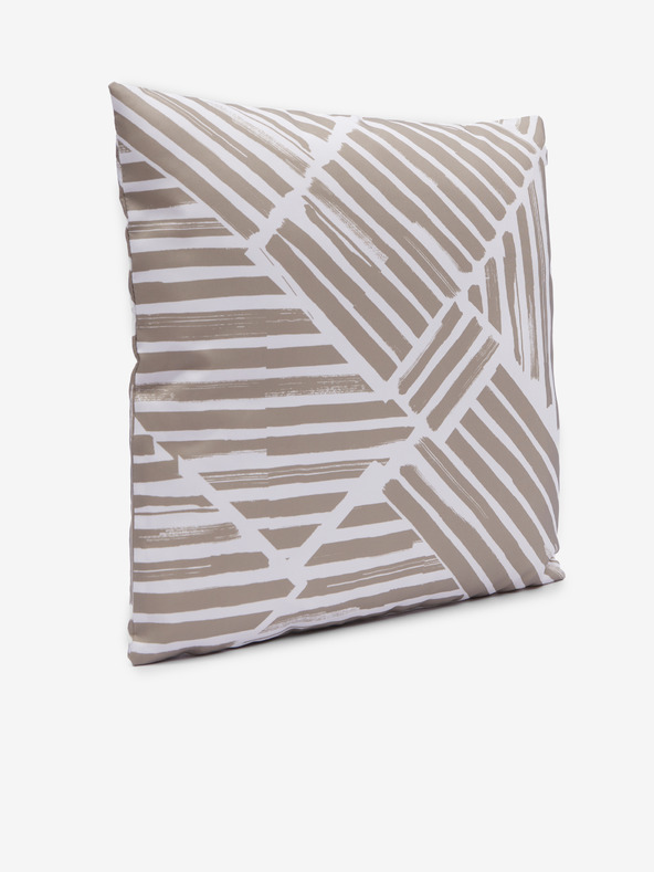 Kaemingk Bílo-hnědý venkovní polštář Kaemingk