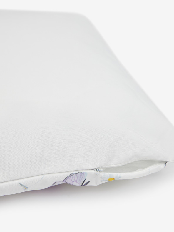 Kaemingk Bílý venkovní polštář s motivem Kaemingk