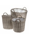 Casa de Engel Proutěný koš s PVC - sada 3 ks, 0/1