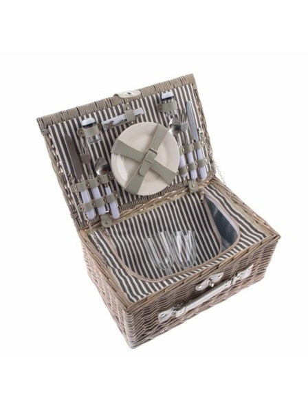 Casa de Engel Proutěný piknikový koš pro 2 osoby, s termoboxem, 0/2