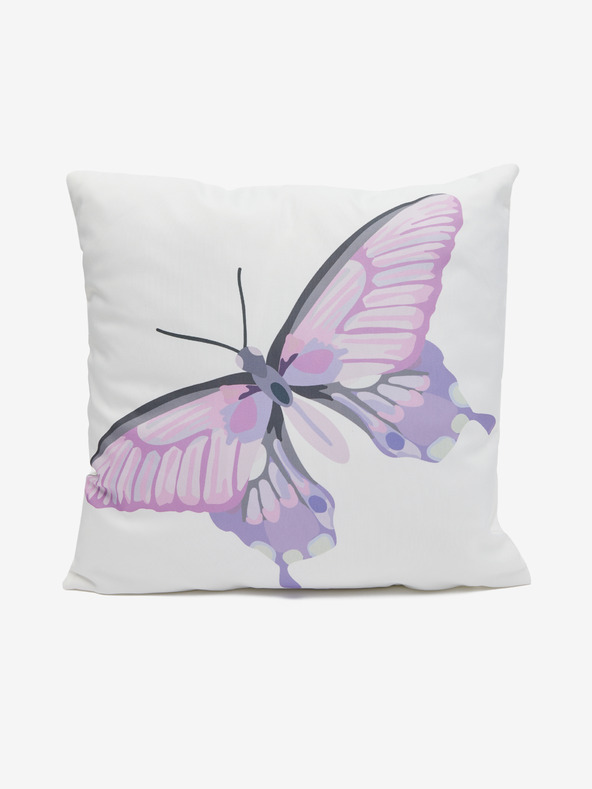 Kaemingk Bílý venkovní polštář s motivem Kaemingk