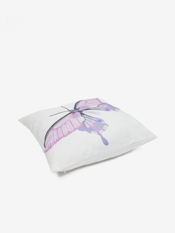 Kaemingk Bílý venkovní polštář s motivem Kaemingk