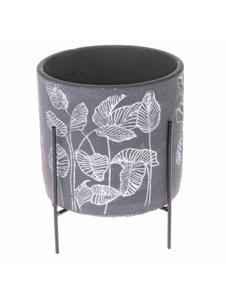 Casa de Engel Betonový obal na květináč v kovovém stojanu, 0/12