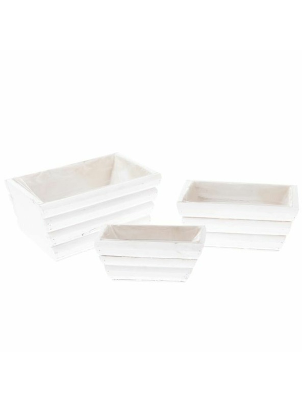 Casa de Engel Dřevěný obal na květináč s PVC - sada 3ks, 0/24