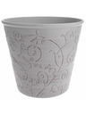 Casa de Engel Obal na květináč - Eko plast, bílý floral, 0/24