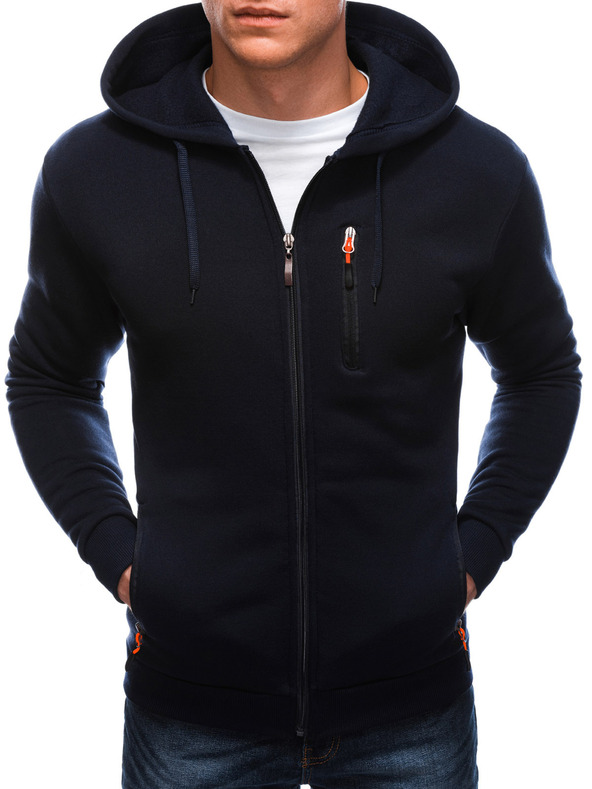 Edoti Pánská mikina s kapucí 1539B - tmavě modrá OTHER