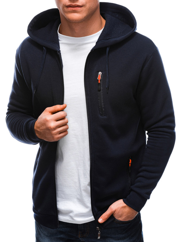 Edoti Pánská mikina s kapucí 1539B - tmavě modrá OTHER