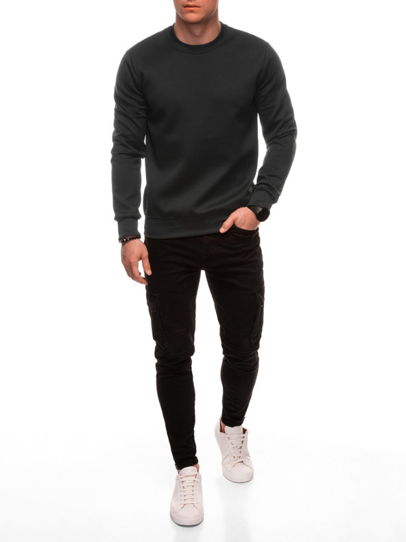 Edoti Pánská mikina s kapucí B1710 - černá EDOTI