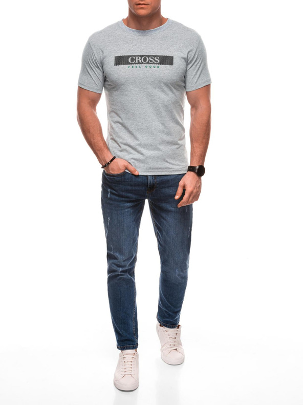 Edoti Pánské tričko s potiskem S2033 - bílé OTHER