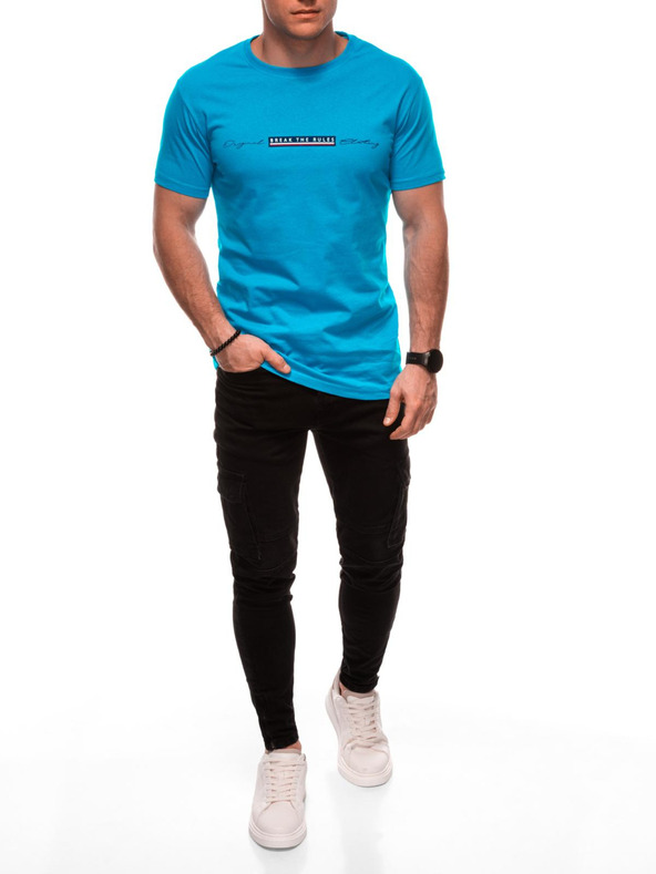 Edoti Pánské tričko s potiskem S2033 - bílé OTHER