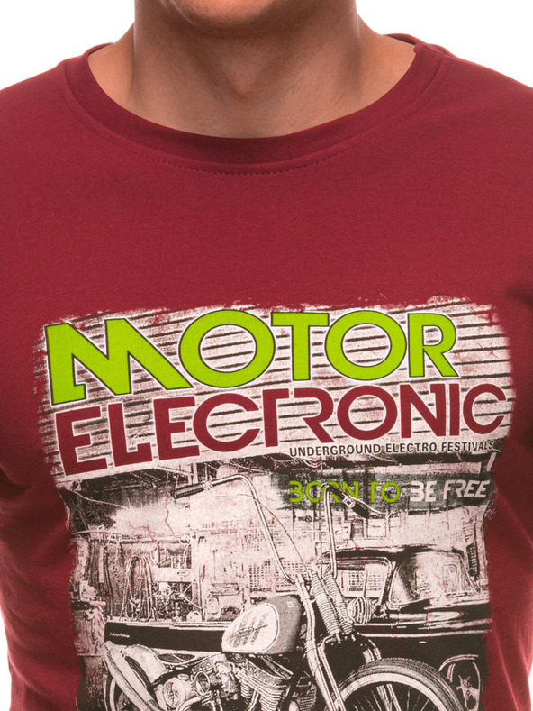 Edoti Pánské tričko s potiskem 1982S - tmavě modrá OTHER