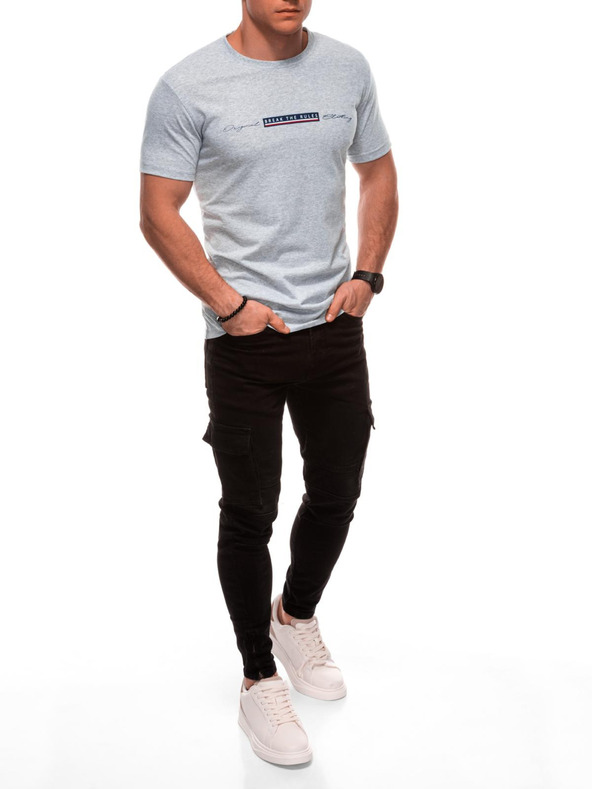 Edoti Pánské tričko s potiskem S2033 - bílé OTHER