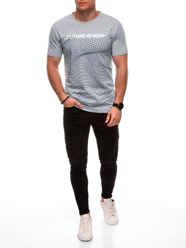 Edoti Pánské tričko s potiskem S2033 - bílé OTHER