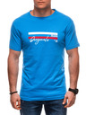 Edoti Pánské tričko s potiskem S2027 - modré OTHER