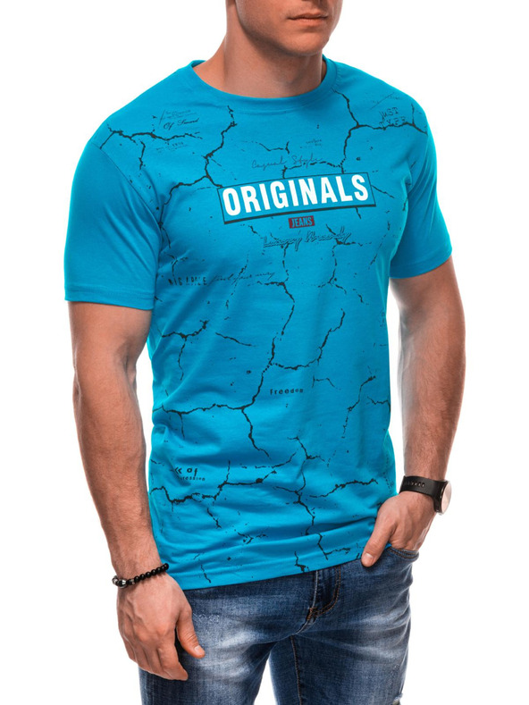 Edoti Pánské tričko s potiskem S2033 - bílé OTHER