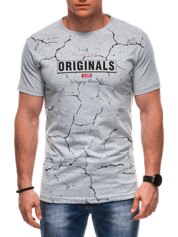 Edoti Pánské tričko s potiskem S2033 - bílé OTHER