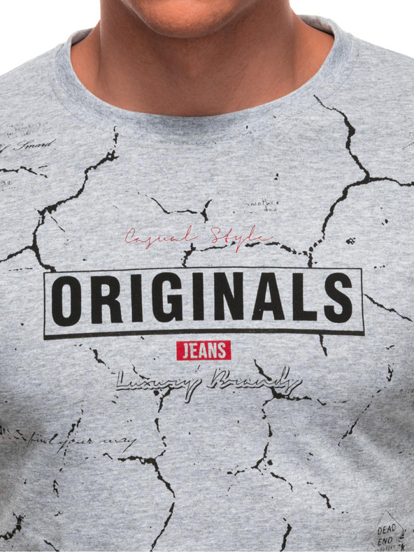 Edoti Pánské tričko s potiskem S2033 - bílé OTHER