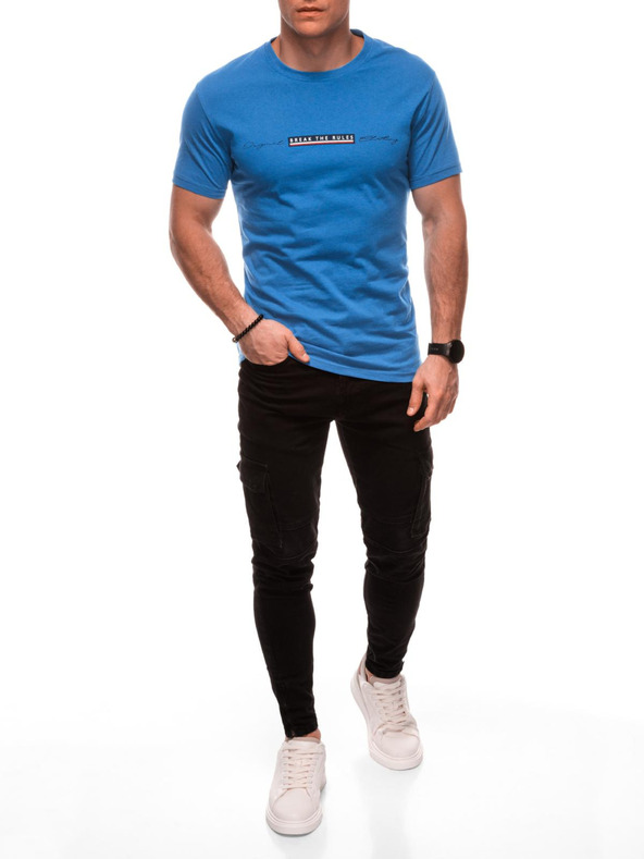 Edoti Pánské tričko s potiskem S2033 - bílé OTHER