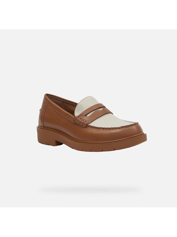 Geox Hnědé dámské mokasíny Geox Spherica EC1