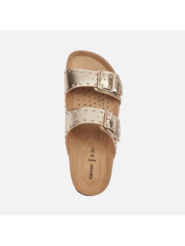 Geox Zlaté dámské pantofle Geox Brionia R