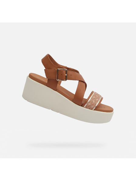 Geox Světle hnědé dámské sandály Geox Xand 2.2S
