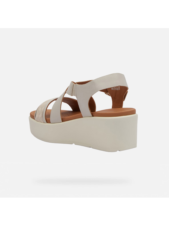 Geox Krémové dámské sandály Geox Xand 2.2S