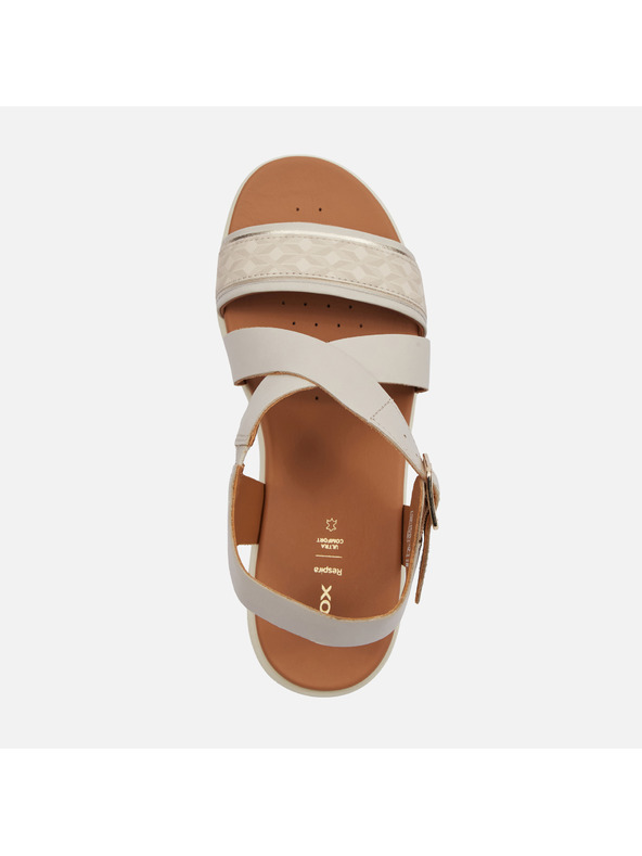 Geox Krémové dámské sandály Geox Xand 2.2S