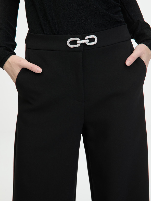 Orsay Černé dámské široké kalhoty ORSAY