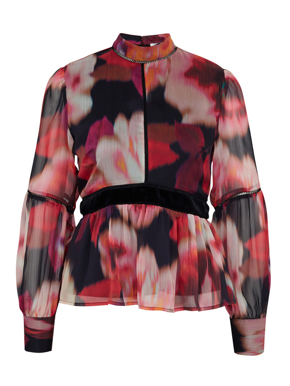 Orsay Červená vzorovaná dámská halenka ORSAY