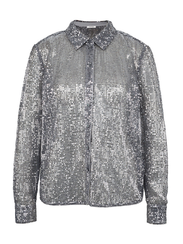 Orsay Stříbrná dámská halenka s límečkem ORSAY