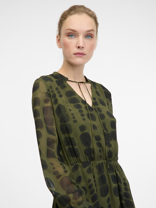 Orsay Zelené dámské šaty ke kolenům ORSAY