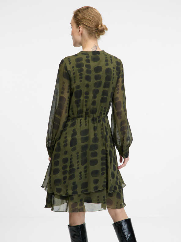 Orsay Zelené dámské šaty ke kolenům ORSAY