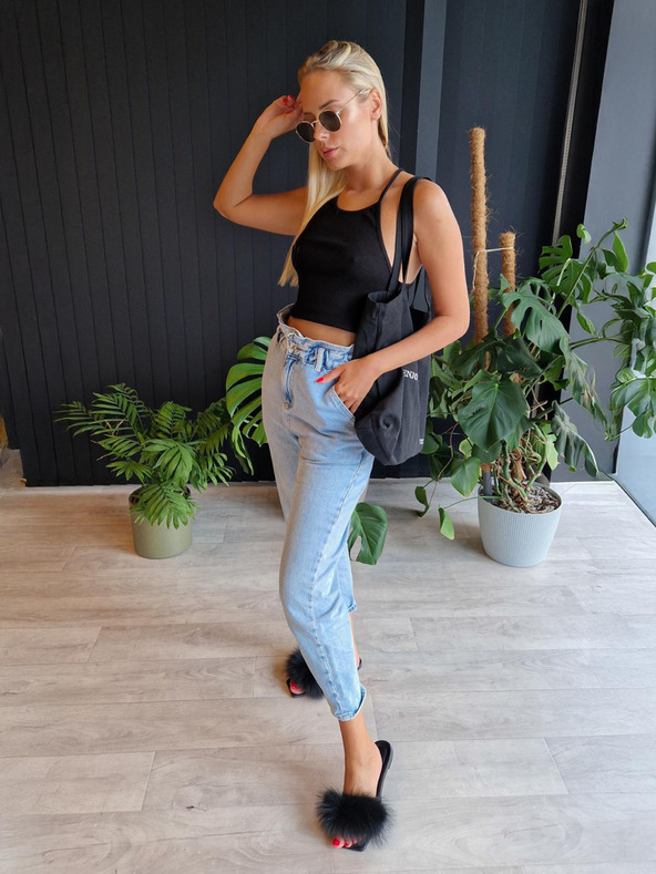 Edoti Dámský pruhovaný top SLR088 - černý OTHER