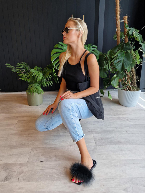 Edoti Dámský pruhovaný top SLR088 - černý OTHER