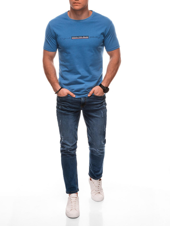 Edoti Pánské tričko s potiskem S2033 - bílé OTHER