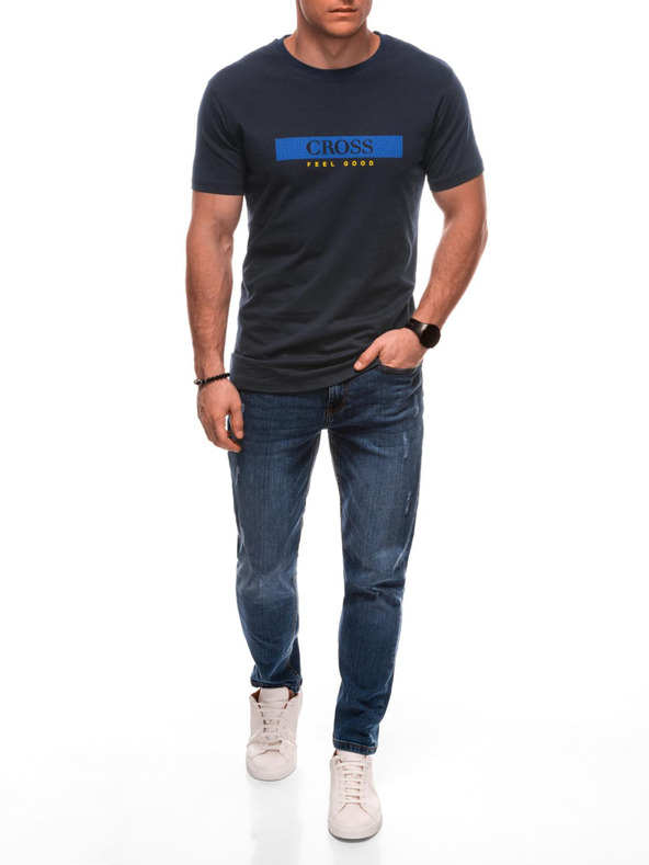 Edoti Pánské tričko s potiskem S2033 - bílé OTHER