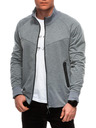 Edoti Pánská mikina na zip B1709 - šedá OTHER