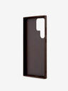 Guess PU 4G Metal Logo Zadní Kryt pro Samsung Galaxy S24 Ultra Brown Obal na telefon