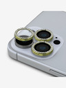 Guess Fixed Glliter Ochrana Čoček pro iPhone 16 Pro/16 Pro Max Gold Obal na telefon