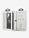 Guess PU 4G Metal Logo Zadní Kryt pro Samsung Galaxy S24 Ultra Grey Obal na telefon