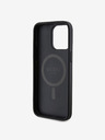 Guess PU Leather 4G Colored Ring MagSafe Zadní Kryt pro iPhone 15 Pro Black Obal na telefon