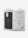 Guess PU Leather 4G Colored Ring MagSafe Zadní Kryt pro iPhone 15 Pro Black Obal na telefon