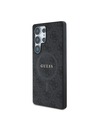 Guess PU Leather 4G Colored Ring MagSafe Zadní Kryt pro Samsung Galaxy S25 Ultra Black Obal na telefon