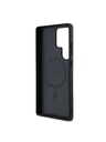 Guess PU Leather 4G Colored Ring MagSafe Zadní Kryt pro Samsung Galaxy S25 Ultra Black Obal na telefon
