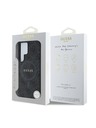 Guess PU Leather 4G Colored Ring MagSafe Zadní Kryt pro Samsung Galaxy S25 Ultra Black Obal na telefon