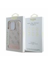 Guess PU 4G Stripe Zadní Kryt pro iPhone 16 Pro Pink Obal na telefon